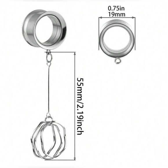 🔘18k Gold/ 316 Surgical Steel Ear Plug/Tunnels Set NWT - Picture 7 of 7